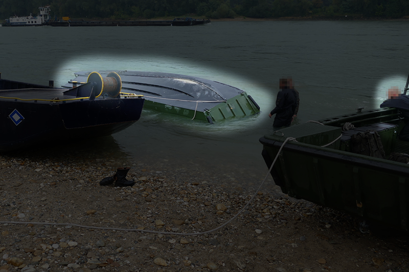 Fotos vom Bootsunfall auf der Donau