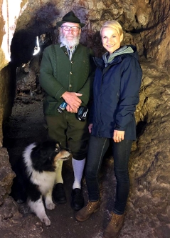 Stefan Kopsky und Kristina Sprenger in der Einhornhöhle in Dreistetten