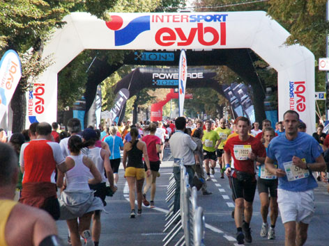 Zahlreiche Läufer beim Wachau Marathon
