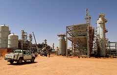 Erdgasfeld in Anemas in Algerien