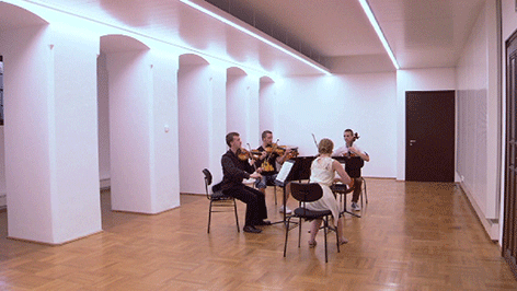 Musiker bei Proben in Grafenegg