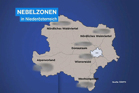 Grafik Nebelzonen Niederösterreich