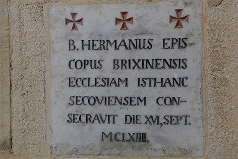 Hartmann von Brixen, Gedenktafel im Stift Seckau
