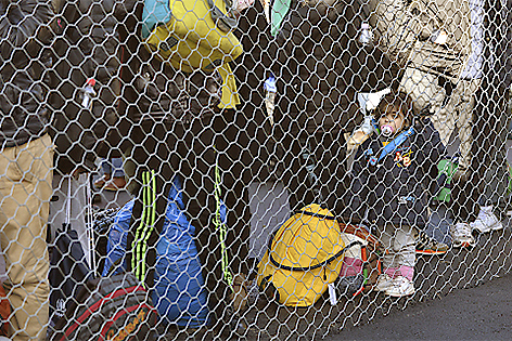 Flüchtlinge am Grenzübergang Spielfeld