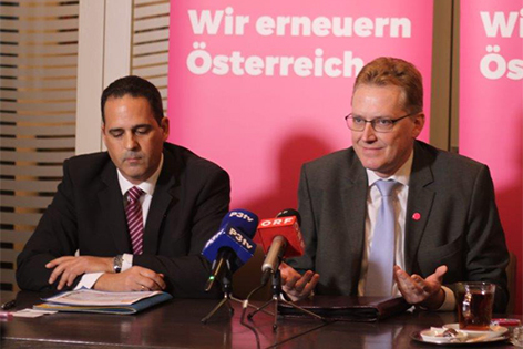 Georg Priesner, links, und Wolfgang Grabensteiner von NEOS