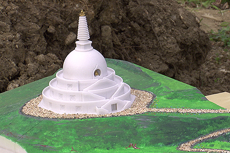 Modell des Stupa in Grafenwörth