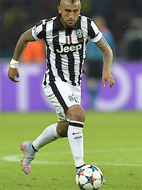 Arturo Vidal von Juventus im Champions League Finale 2015 in Berlin