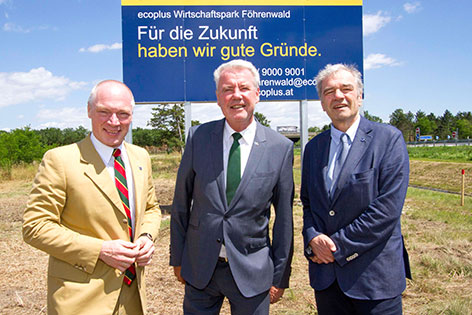 Helmut Miernicki ecoplus Klaus Schneeberger Gerhard Schmid Wirtschaftspark Wr. Neustadt