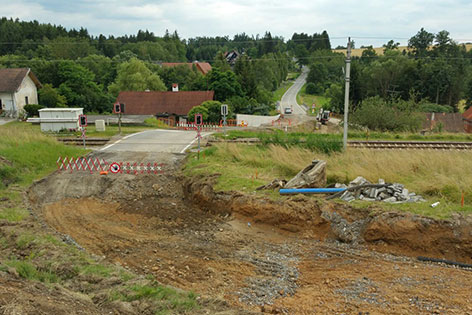 Bahnübergang Allentsteig Bauarbeiten