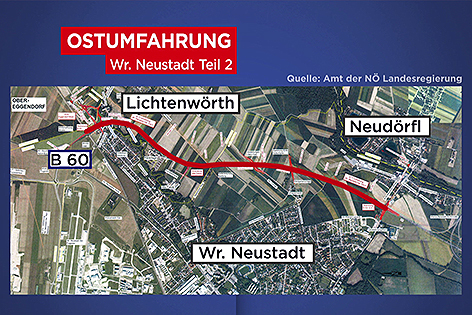 Umfahrung Plan Wiener Neustadt