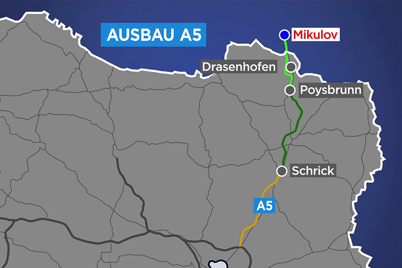 Grafik Ausbau A5 Nordautobahn