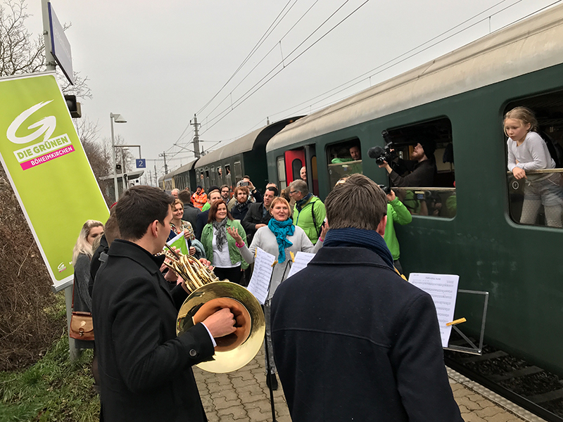 LTW Wahl 18 Grüne Wahlkampfauftakt Zug St. Pölten