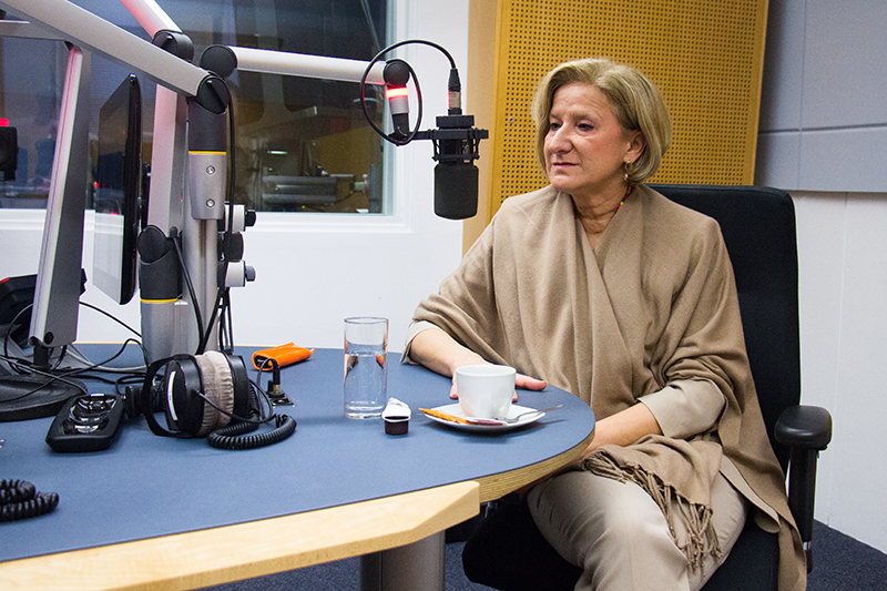 Johanna Mikl-Leitner im "Radio Niederösterreich Wahlcafé"