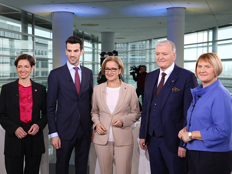 Landtagswahl Diskussion Spitzenkandidaten Gruppenfoto