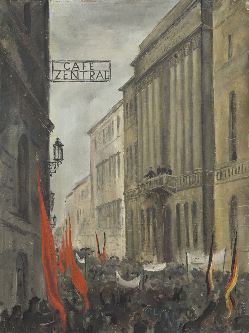 Gemälde Maximilian Frey Ausrufung der Republik 1918