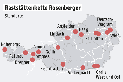 Grafik zu Rosenberger-Standorten