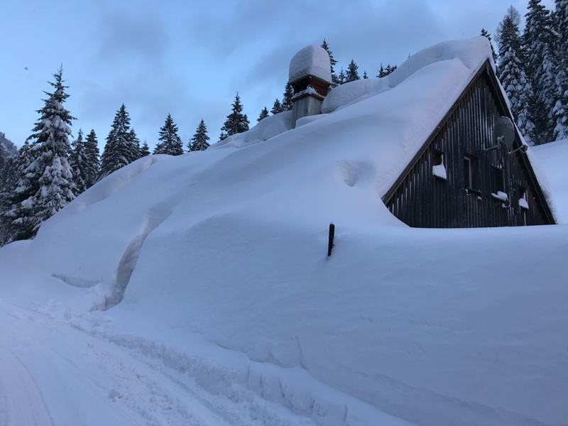 Haus in Annaberg Schnee