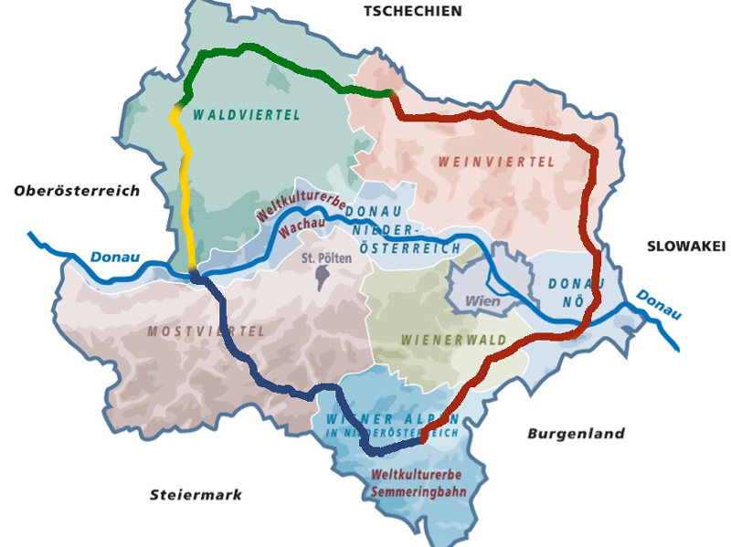 Der Streckenverlauf des Race Around Niederösterreich